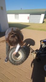 Make sure tyre right way
